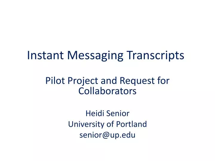 instant messaging transcripts