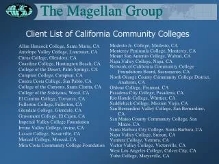 Client List of California Community Colleges
