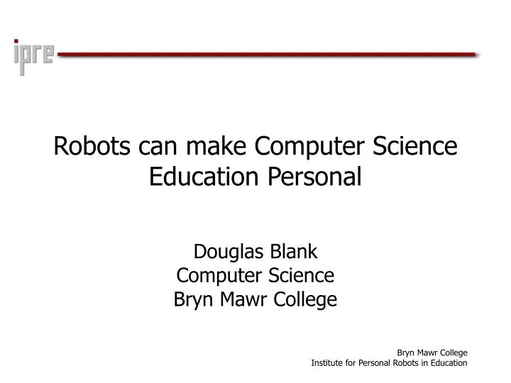 robots can make computer science education personal
