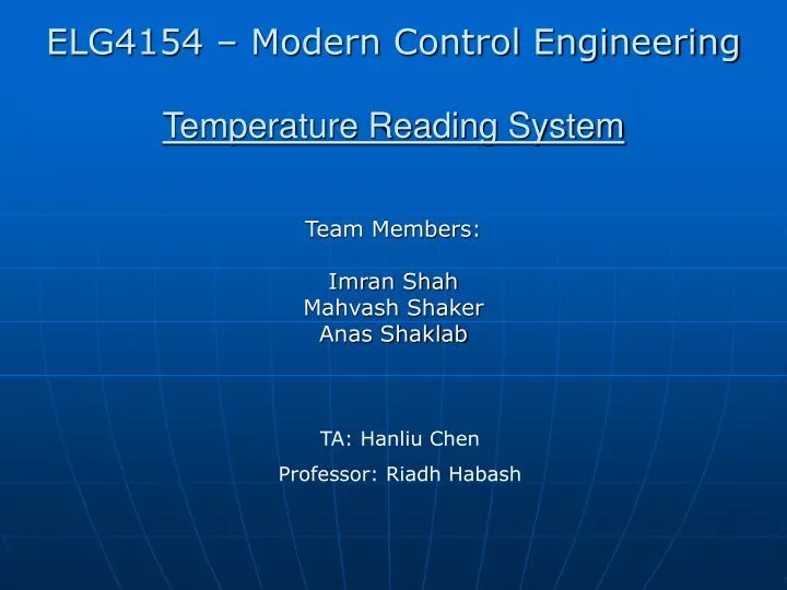 temperature reading system