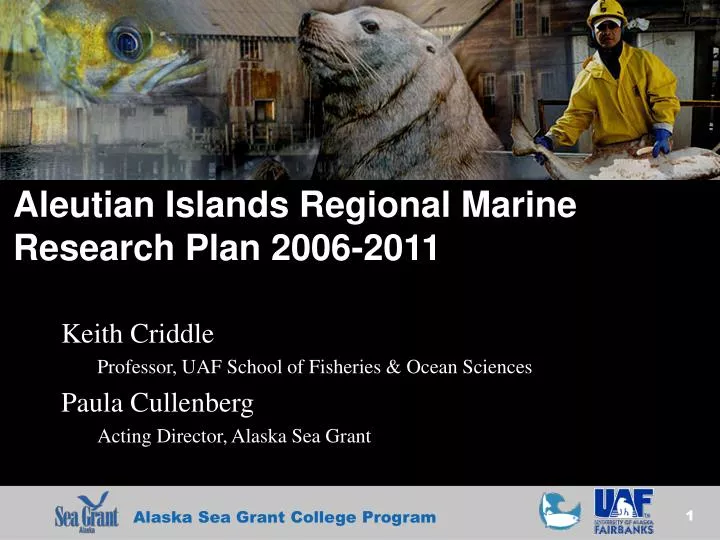 aleutian islands regional marine research plan 2006 2011