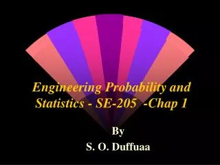 Engineering Probability and Statistics - SE-205 -Chap 1