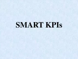 SMART KPIs