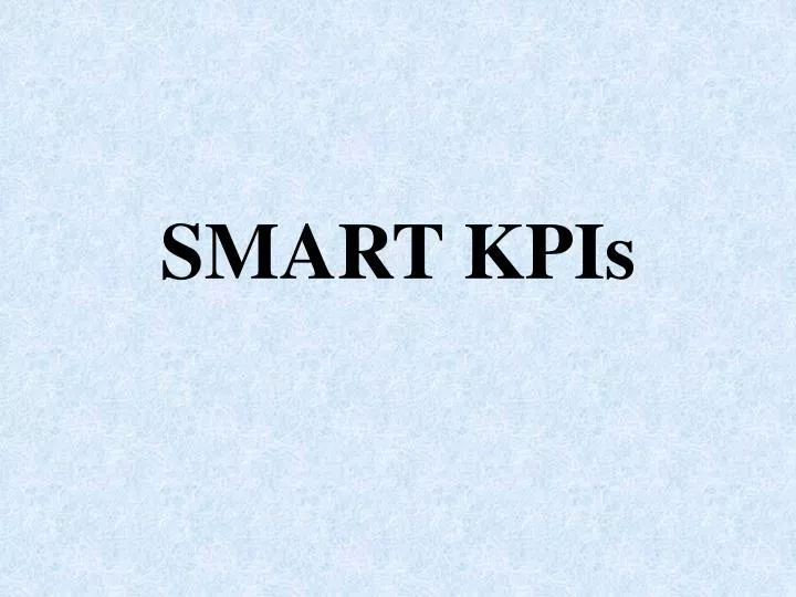 smart kpis