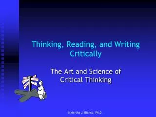 Thinking, Reading, and Writing Critically
