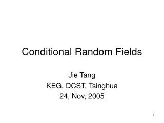 Conditional Random Fields