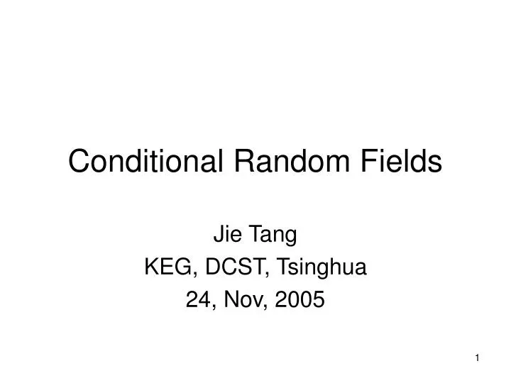 conditional random fields