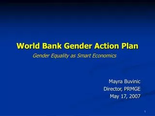 World Bank Gender Action Plan