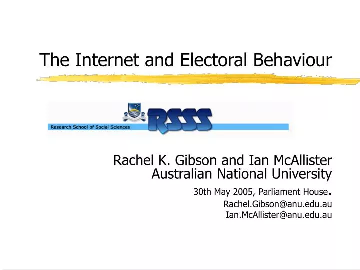 the internet and electoral behaviour