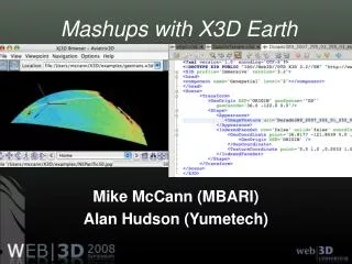 Mashups with X3D Earth