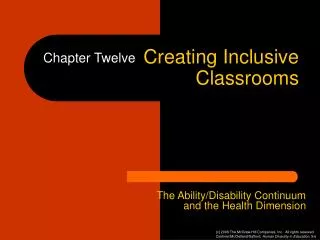 Creating Inclusive Classrooms