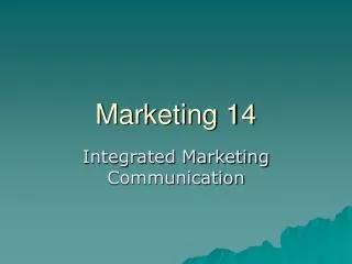Marketing 14