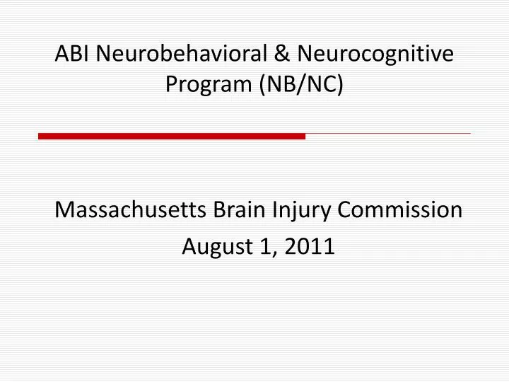abi neurobehavioral neurocognitive program nb nc