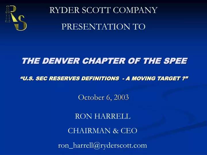the denver chapter of the spee u s sec reserves definitions a moving target