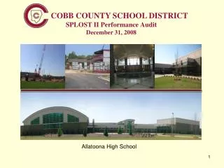 COBB COUNTY SCHOOL DISTRICT SPLOST II Performance Audit December 31, 2008