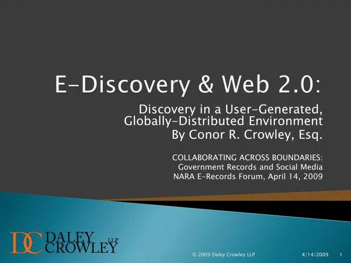e discovery web 2 0