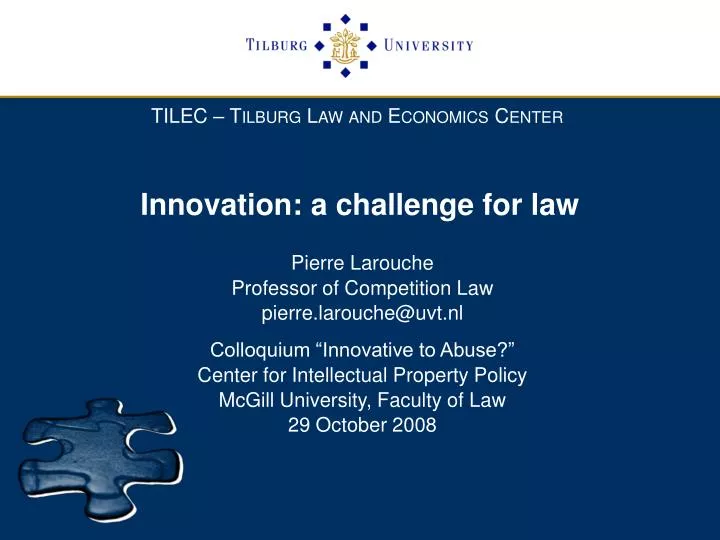 innovation a challenge for law