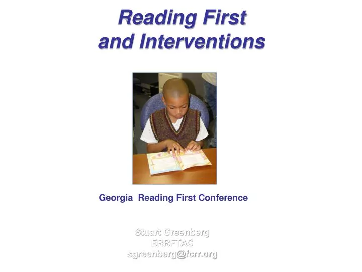 reading first and interventions