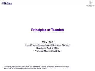 principles of taxation