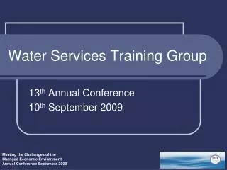 Water Services Training Group