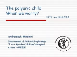 The polyuric child When we worry?