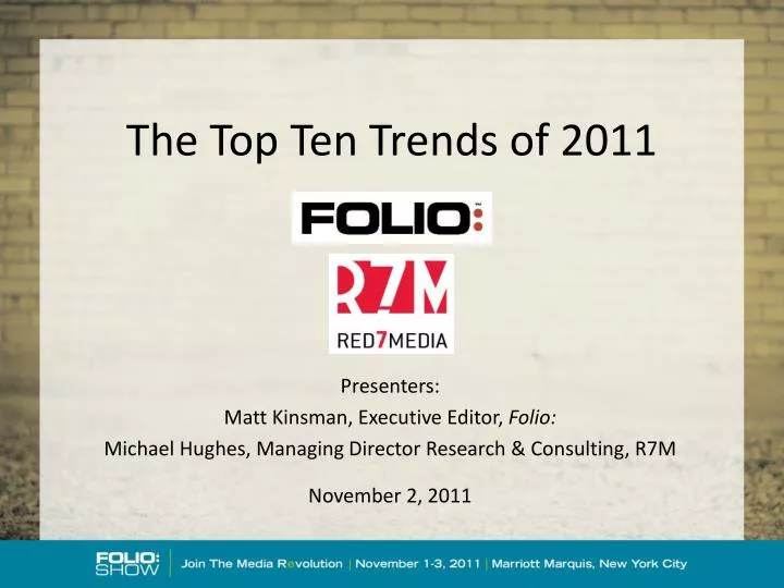 the top ten trends of 2011