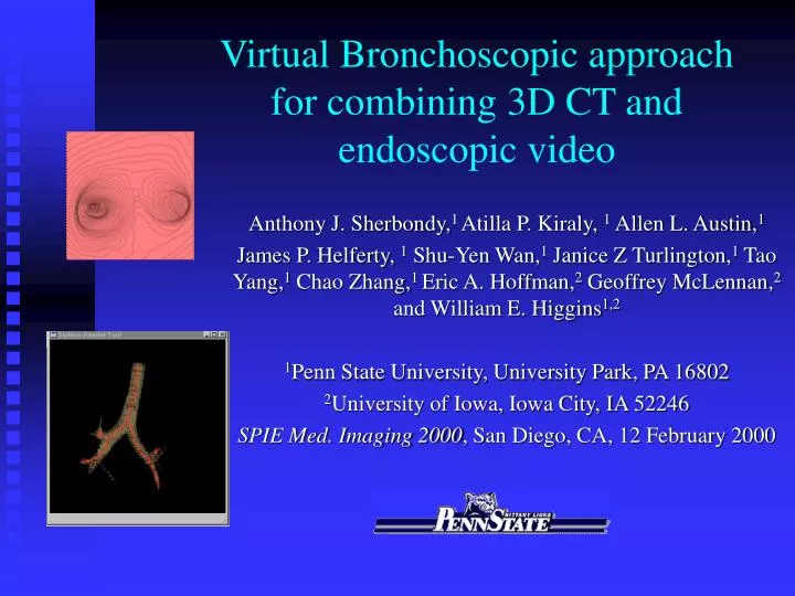 virtual bronchoscopic approach for combining 3d ct and endoscopic video