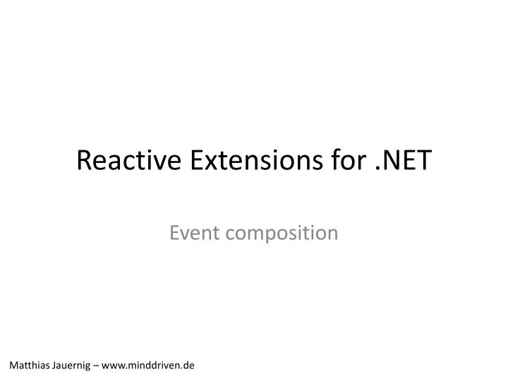 reactive extensions for net