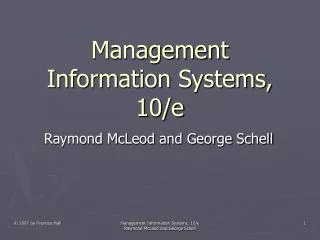 Management Information Systems, 10/e