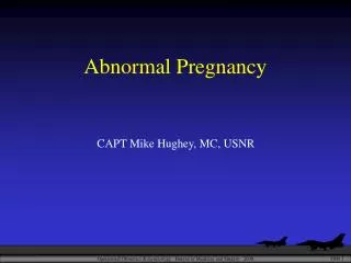 Abnormal Pregnancy