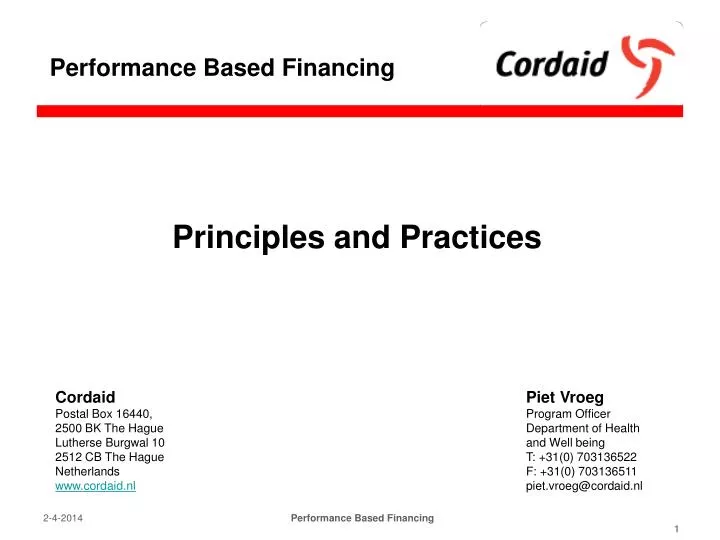 principles and practices