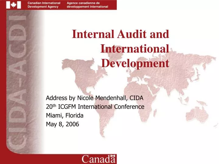 internal audit and international development
