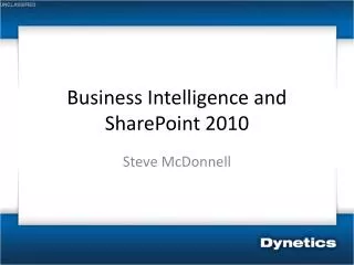 Business Intelligence and SharePoint 2010