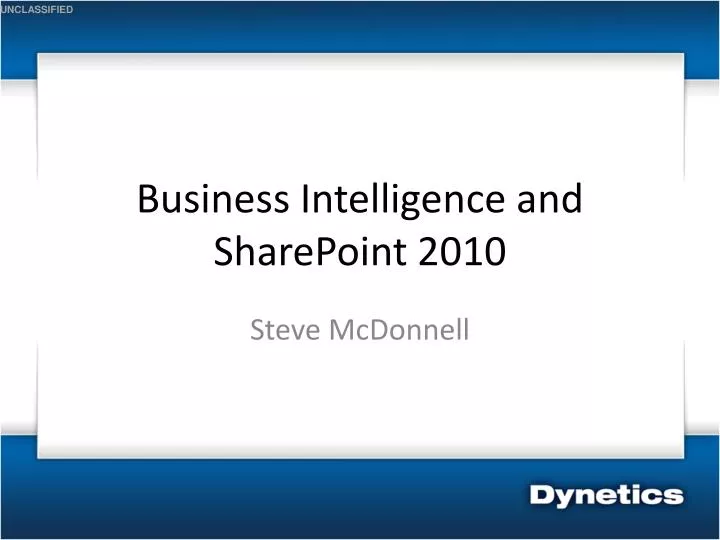 business intelligence and sharepoint 2010