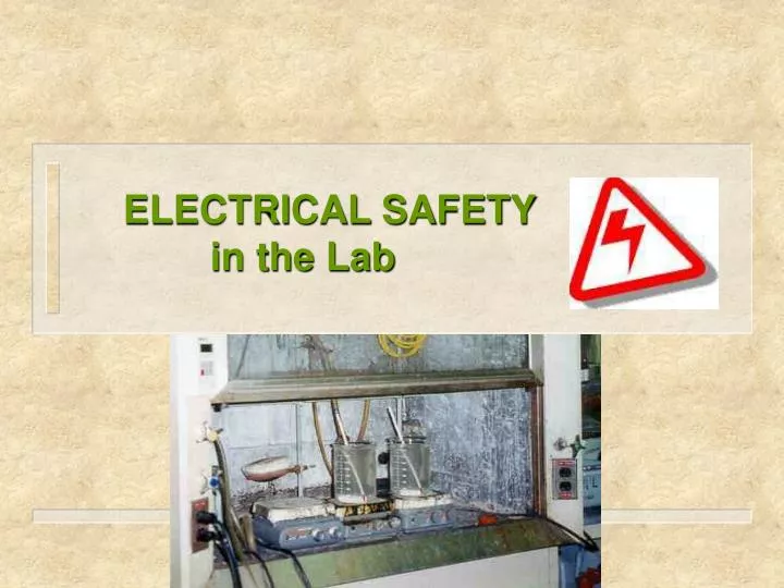 electrical safety in the lab