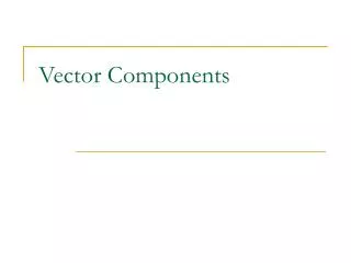 Vector Components