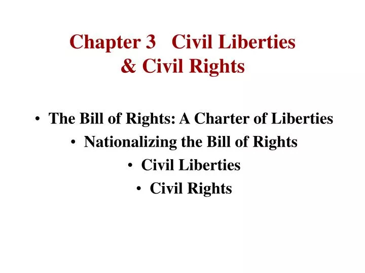 chapter 3 civil liberties civil rights