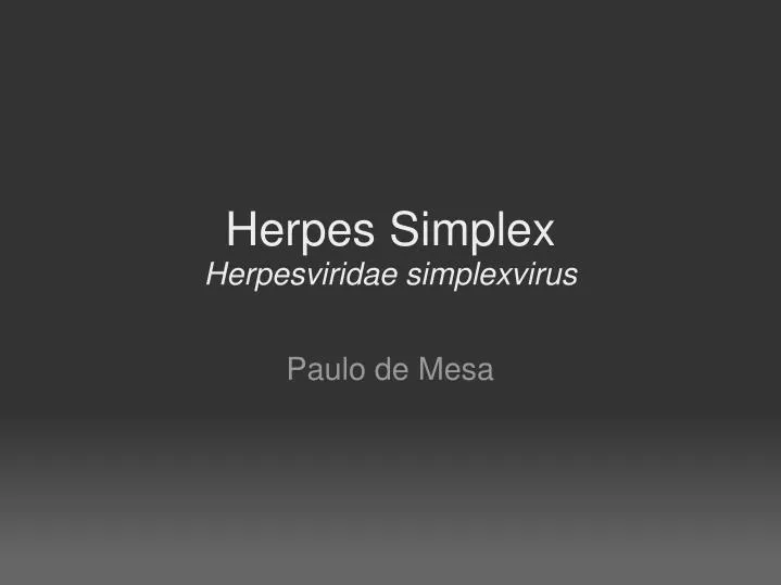 herpes simplex herpesviridae simplexvirus