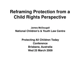 Reframing Protection from a Child Rights Perspective