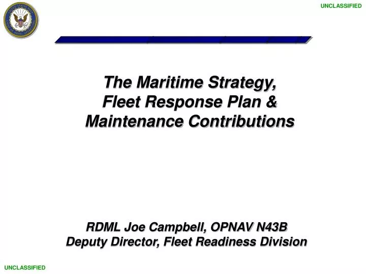 the maritime strategy fleet response plan maintenance contributions