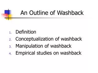 An Outline of Washback