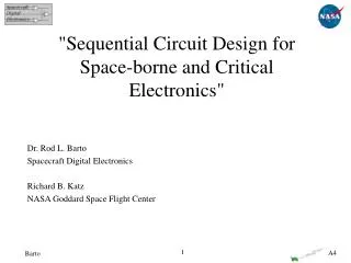&quot;Sequential Circuit Design for Space-borne and Critical Electronics&quot;