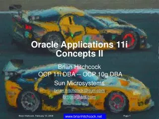 Oracle Applications 11i Concepts II