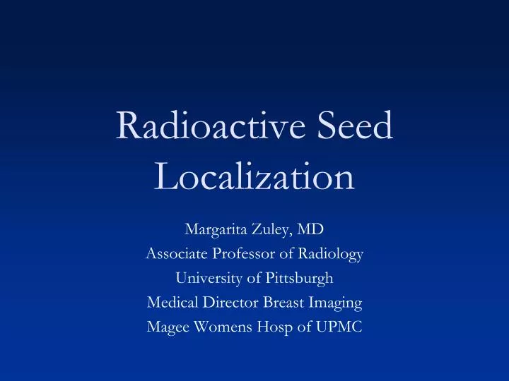 radioactive seed localization