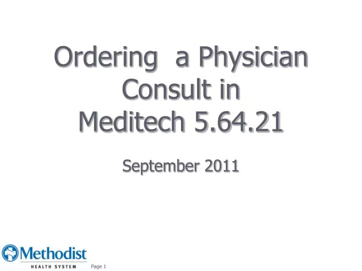 ordering a physician consult in meditech 5 64 21