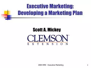 Executive Marketing: Developing a Marketing Plan