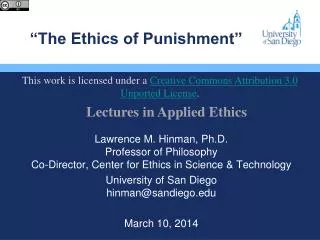 “The Ethics of Punishment”