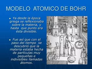 MODELO ATOMICO DE BOHR