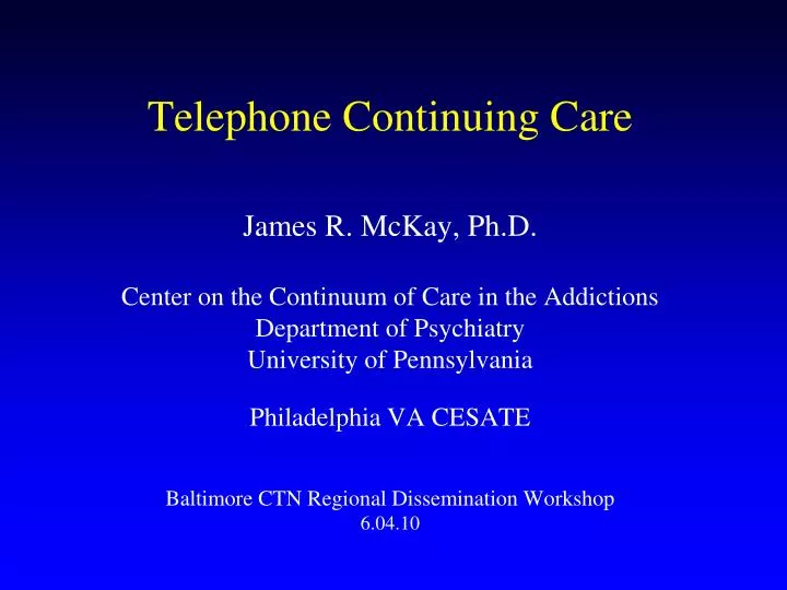telephone continuing care