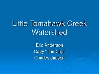 Little Tomahawk Creek Watershed